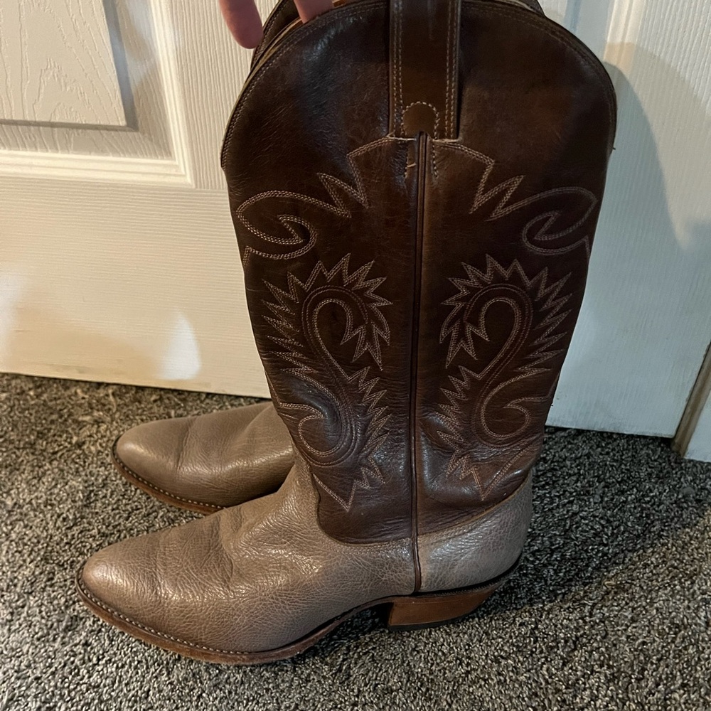 Brown Leather Cowboy Boots